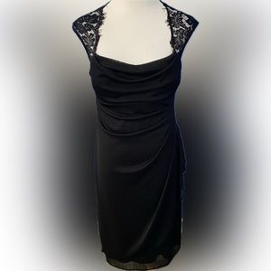 Signature Valerie Black Lace Ruched Dress (8)